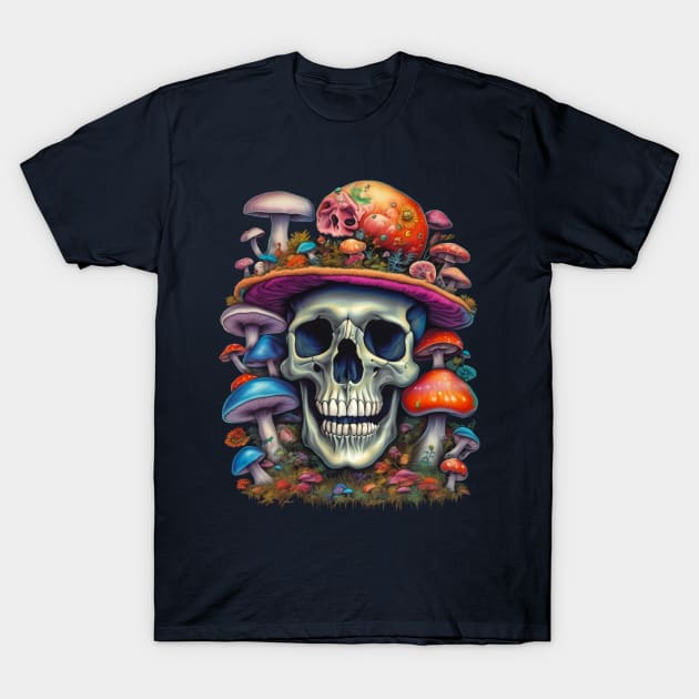 shroomy skull III T-Shirt by circlestances